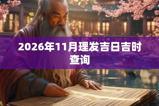 2026年11月理发吉日吉时查询