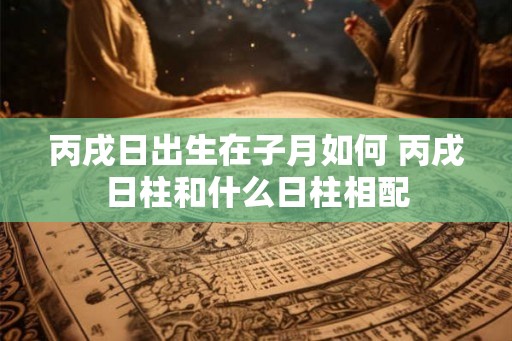 丙戌日出生在子月如何 丙戌日柱和什么日柱相配