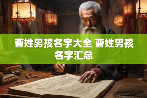 曹姓男孩名字大全 曹姓男孩名字汇总