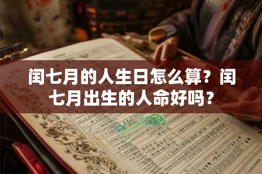 闰七月的人生日怎么算?闰七月出生的人命好吗? 闰七月的人生日怎么算?闰七月出生的人命好吗?