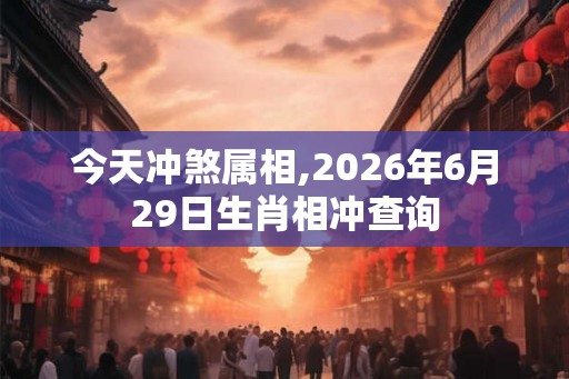 今天冲煞属相,2026年6月29日生肖相冲查询