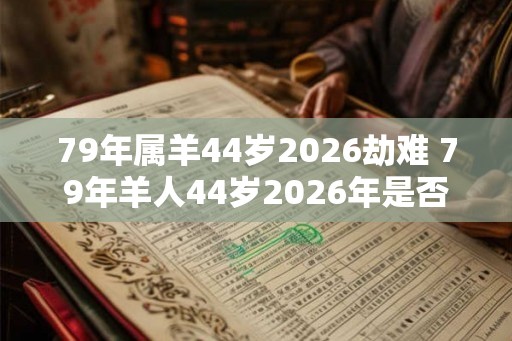 79年属羊44岁2026劫难 79年羊人44岁2026年是否有劫