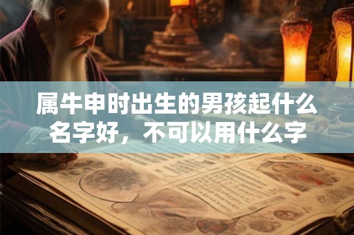 属牛申时出生的男孩起什么名字好，不可以用什么字