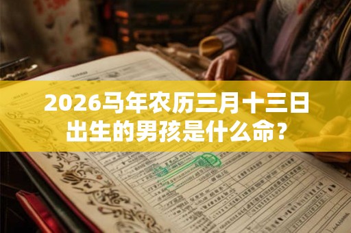 2026马年农历三月十三日出生的男孩是什么命？