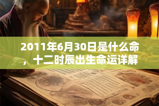 2011年6月30日是什么命，十二时辰出生命运详解