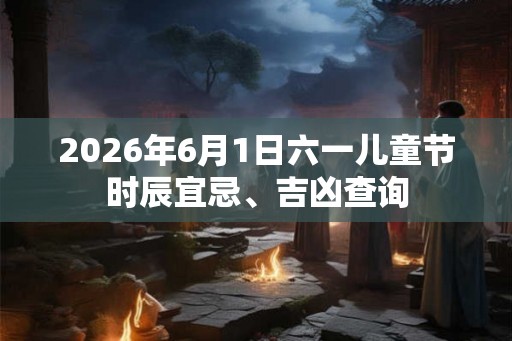 2026年6月1日六一儿童节时辰宜忌、吉凶查询