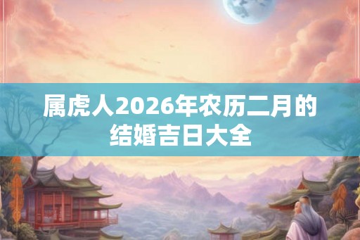 属虎人2026年农历二月的结婚吉日大全 属虎人2026年农历二月的结婚吉日大全