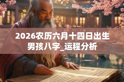 2026农历六月十四日出生男孩八字_运程分析