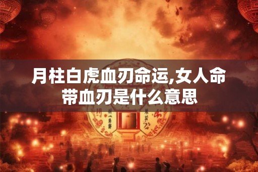 月柱白虎血刃命运,女人命带血刃是什么意思