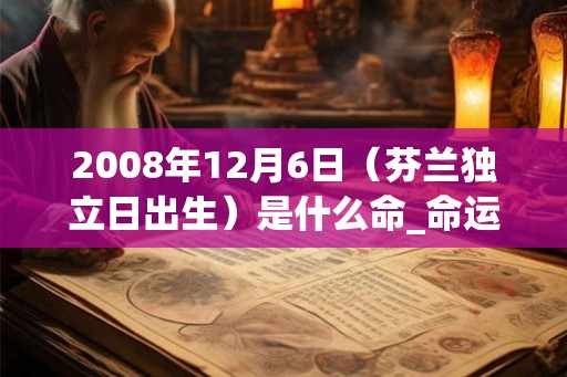 2008年12月6日(芬兰独立日出生)是什么命_命运如何 2008年12月6日(芬兰独立日出生)是什么命_命运如何