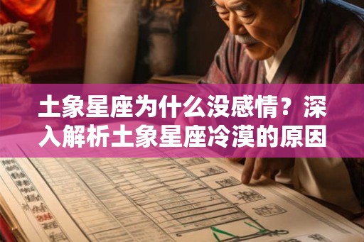 土象星座为什么没感情？深入解析土象星座冷漠的原因