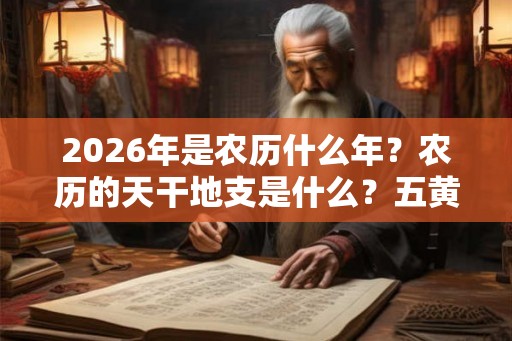 2026年是农历什么年？农历的天干地支是什么？五黄二黑在哪？