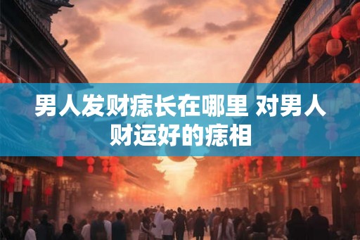 男人发财痣长在哪里 对男人财运好的痣相