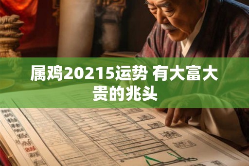 属鸡20215运势 有大富大贵的兆头
