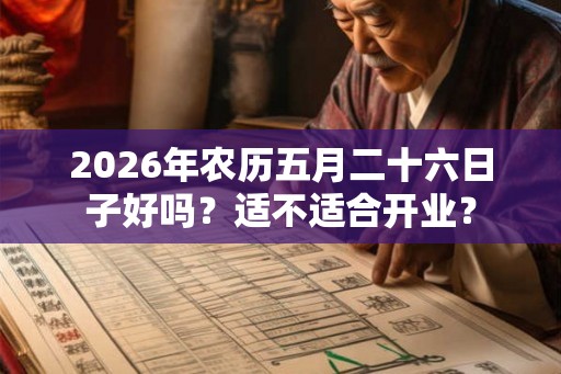 2026年农历五月二十六日子好吗？适不适合开业？