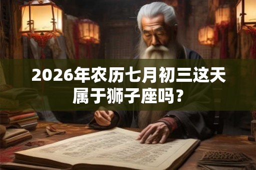 2026年农历七月初三这天属于狮子座吗？