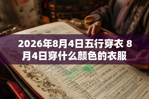 2026年8月4日五行穿衣 8月4日穿什么颜色的衣服 2026年8月4日五行穿衣 8月4日穿什么颜色的衣服