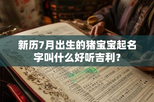 新历7月出生的猪宝宝起名字叫什么好听吉利？