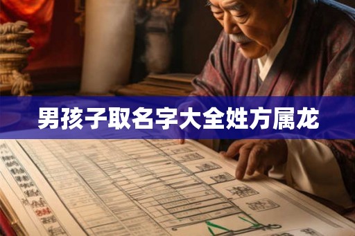 男孩子取名字大全姓方属龙