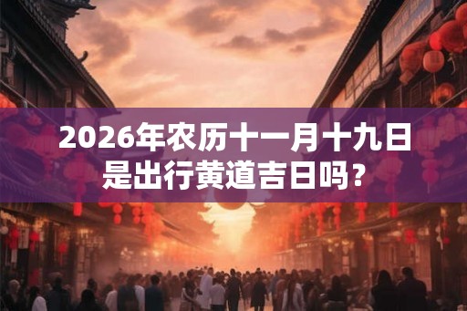 2026年农历十一月十九日是出行黄道吉日吗？