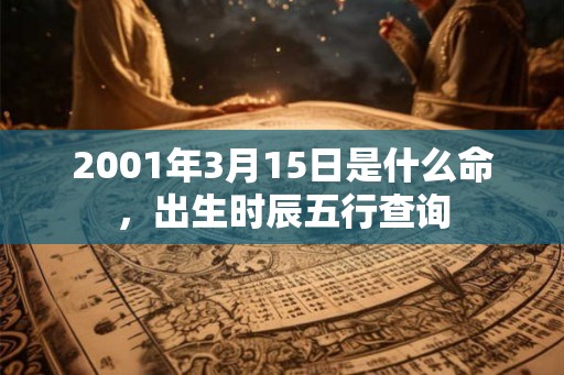 2001年3月15日是什么命，出生时辰五行查询
