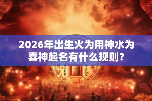 2026年出生火为用神水为喜神起名有什么规则？