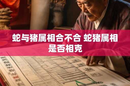 蛇与猪属相合不合 蛇猪属相是否相克