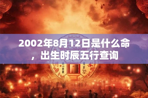 2002年8月12日是什么命，出生时辰五行查询