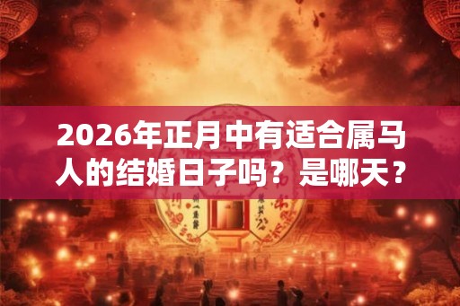 2026年正月中有适合属马人的结婚日子吗？是哪天？
