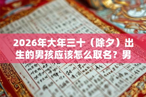 2026年大年三十（除夕）出生的男孩应该怎么取名？男孩属于什么命？