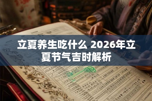 立夏养生吃什么 2026年立夏节气吉时解析