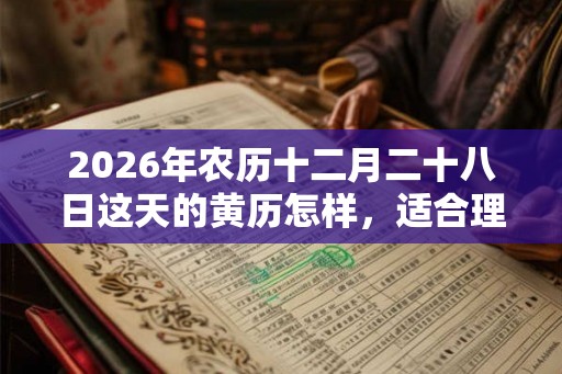 2026年农历十二月二十八日这天的黄历怎样，适合理发吗？