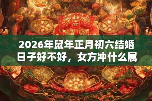 2026年鼠年正月初六结婚日子好不好，女方冲什么属相？