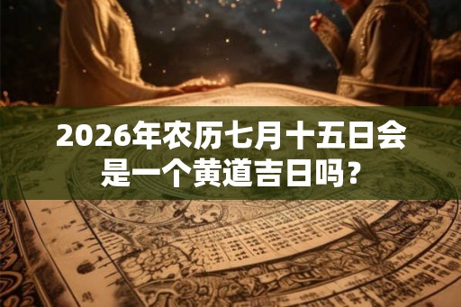 2026年农历七月十五日会是一个黄道吉日吗？