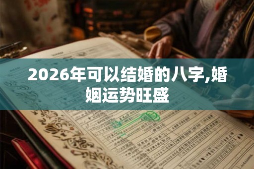2026年可以结婚的八字,婚姻运势旺盛 2026年可以结婚的八字,婚姻运势旺盛