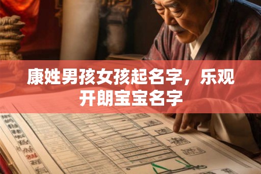 康姓男孩女孩起名字，乐观开朗宝宝名字