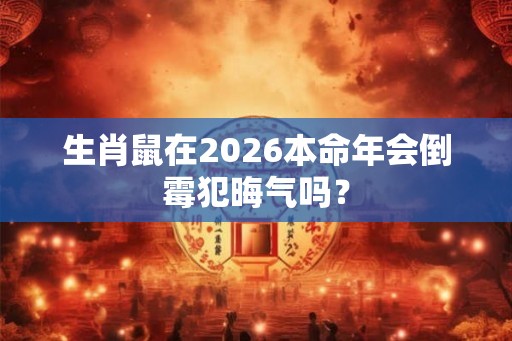 生肖鼠在2026本命年会倒霉犯晦气吗? 生肖鼠在2026本命年会倒霉犯晦气吗?