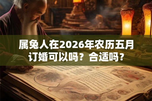 属兔人在2026年农历五月订婚可以吗？合适吗？