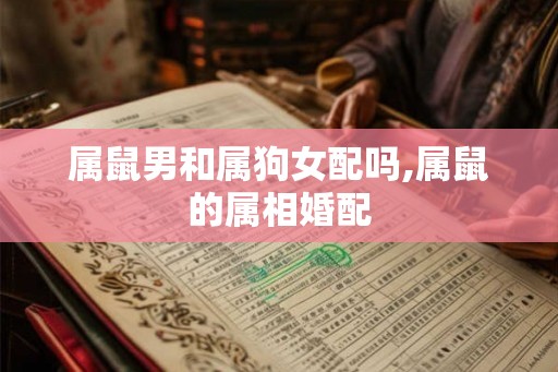 属鼠男和属狗女配吗,属鼠的属相婚配
