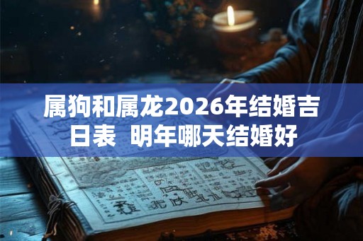 属狗和属龙2026年结婚吉日表  明年哪天结婚好