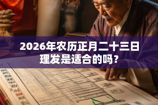 2026年农历正月二十三日理发是适合的吗？