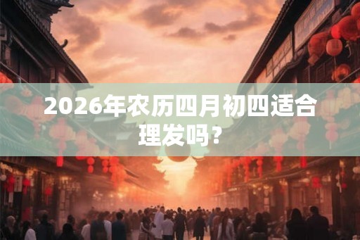 2026年农历四月初四适合理发吗？