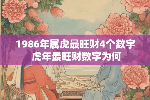 1986年属虎最旺财4个数字 虎年最旺财数字为何