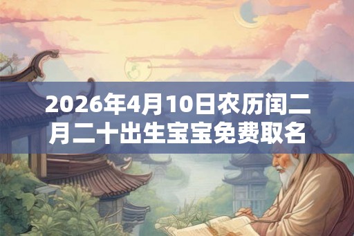2026年4月10日农历闰二月二十出生宝宝免费取名