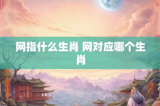 网指什么生肖 网对应哪个生肖