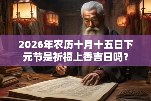 2026年农历十月十五日下元节是祈福上香吉日吗？
