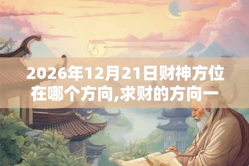 2026年12月21日财神方位在哪个方向,求财的方向一览