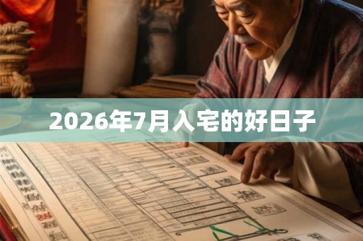 2026年7月入宅的好日子