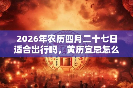 2026年农历四月二十七日适合出行吗，黄历宜忌怎么样？