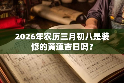 2026年农历三月初八是装修的黄道吉日吗？